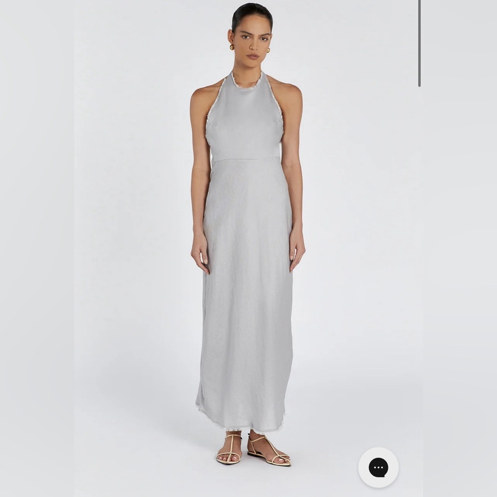 DISSH  ADINA DOVE LINEN MIDI DRESS